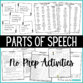 Parts of Speech Activities and Centers - Nouns, Adjectives