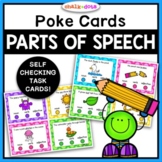 Parts of Speech | Poke Cards | Self-Checking Task Cards