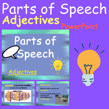 Preview of Parts of Speech - Adjectives - PowerPoint