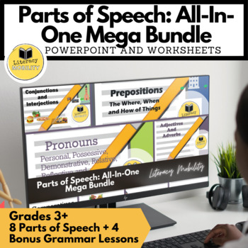 Preview of Parts of Speech Worksheets and PowerPoints Mega Bundle