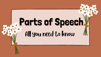 Preview of Parts of Speech: All you need to know (BASICS)
