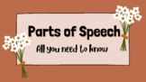 Parts of Speech: All you need to know (BASICS)