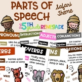 Parts of Speech Anchor Chart Posters ~Safari Theme~ Melonh