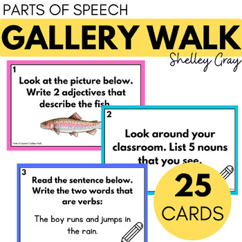 Preview of Parts of Speech Around the Room Gallery Walk Activity