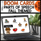 Parts of Speech BOOM CARDS (Nouns, Verbs, Adjectives) FALL THEMED