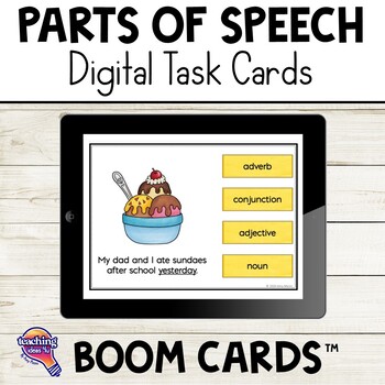 Preview of Parts of Speech BOOM Cards Review Activity 