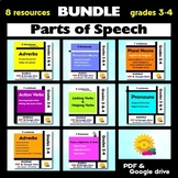 Parts of Speech BUNDLE - 36 worksheets - Grades 3-4 - PDF 