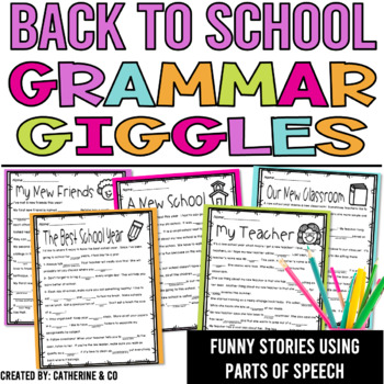 Preview of Parts of Speech Beginning of the Year Activities for Kids | Grammar Mad Libs Fun