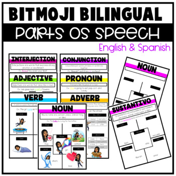 Preview of Parts of Speech Bilingual -  English and Spanish