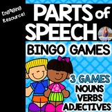 Parts of Speech Bingo Games (Nouns, Verbs, Adjectives)