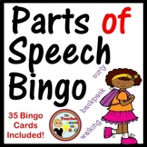 Parts of Speech Bingo Grammar Game with 35 Bingo Cards!