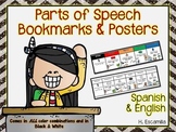 Parts of Speech Bookmarks and Posters - Spanish & English