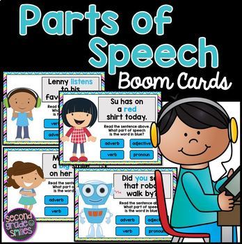 Preview of Parts of Speech Boom Cards