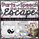Parts of Speech Escape Room for High School