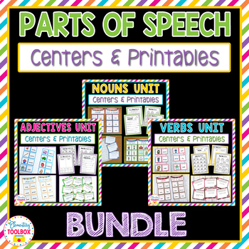 Preview of Parts of Speech Bundle (Nouns, Adjectives, Verbs)