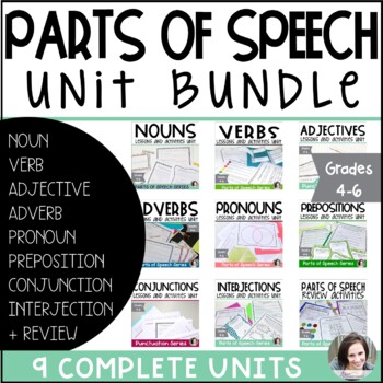 Preview of Parts of Speech Bundle | Nouns, Verbs, Adjectives, Adverbs, Pronoun