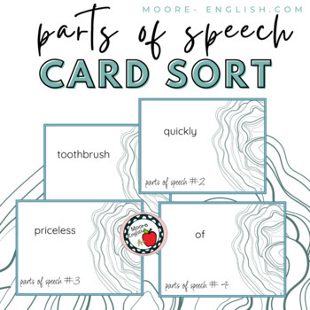 Preview of Parts of Speech Card Sort / Google Slides, Google Forms, and Google Jamboard