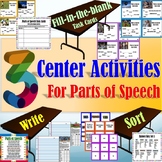 Parts of Speech Centers: Three Centers for all Nine Parts!