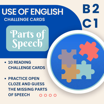 Preview of Parts of Speech Challenge Cards | Phrasal Verbs Prepositions Modals etc.
