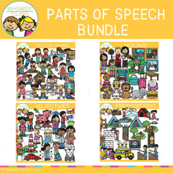 Preview of Parts of Speech Clip Art Bundle