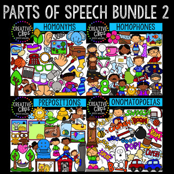 Preview of Parts of Speech Clipart Bundle 2 {Creative Clips Clipart}