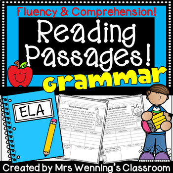 Parts of Speech Close Reading Passages (Grammar)!