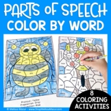 Parts of Speech - Color By Word - Answers Included