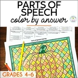 Fall Coloring Page Parts of Speech Coloring