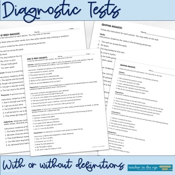 parts of speech complete review worksheets and quizzes by