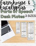Parts of Speech Desk Plates - Farmhouse and Eucalyptus