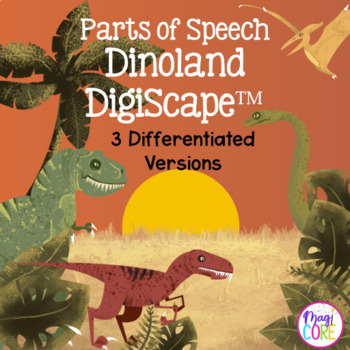 Preview of Parts of Speech Differentiated Mini Digiscape Escape DinoLand