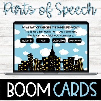 Preview of Parts of Speech Digital BOOM Task Cards