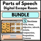 Parts of Speech Digital Escape Rooms | Nouns, Verbs, Adjec