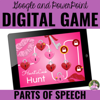 Preview of Parts of Speech Digital Game | Google Slides ™ and PPT | Valentine Activities
