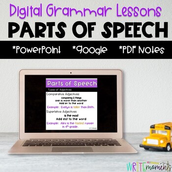 Preview of Parts of Speech Digital Grammar Lessons