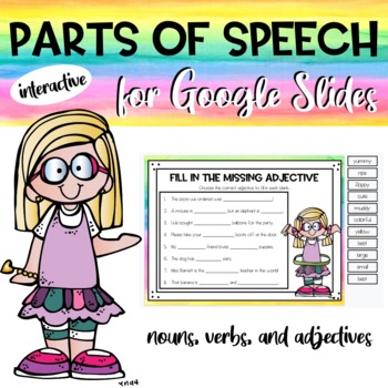 Preview of Parts of Speech - Distance Learning - Interactive Google Slides