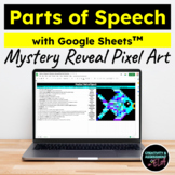 Parts of Speech ELA Mystery Reveal Picture Pixel Art Puzzl