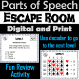 Eight Parts of Speech Game Escape Room Review (Nouns Verbs