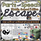 Parts of Speech Escape Room for Middle School