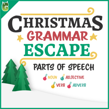 Preview of Parts of Speech | FREE DEMO | Christmas Grammar Escape Room