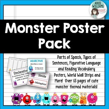 Preview of Parts of Speech, Figurative Language, Sentence Types - Posters & More - Bundle