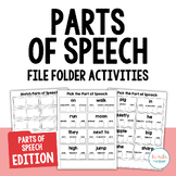 Parts of Speech File Folder Activities