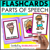 Parts of Speech Flashcards - Nouns Verbs Adjectives - Task