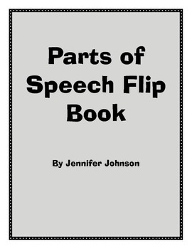 Parts Of Speech Flip Chart