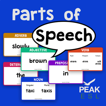 Preview of Parts of Speech Game Cards - FREEBIE!
