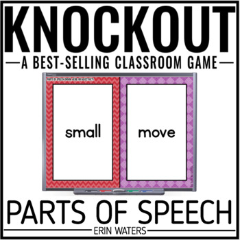 Preview of Parts of Speech Game - Nouns , Verbs , Adjectives , Prepositions - Knockout