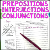 Parts of Speech Game - Prepositions Conjunctions Prepositi