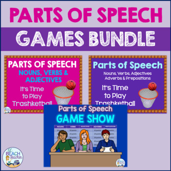 Preview of Parts of Speech Games and Activity Bundle - Noun, Verb, Adjectives, Adverbs