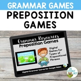 Parts of Speech Games Prepositions, Prepositional Phrases