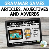 Parts of Speech Games for Articles, Adverbs and Adjectives